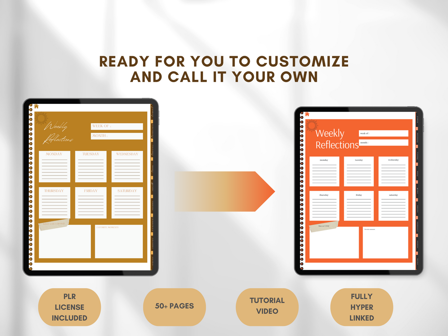 Sun PLR Digital Planner Template