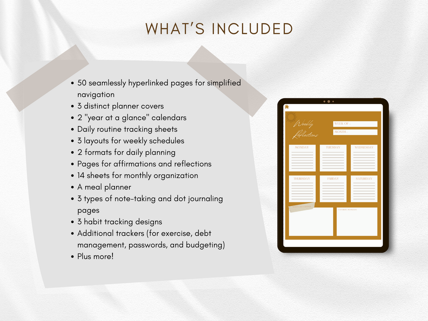 Sun PLR Digital Planner Template