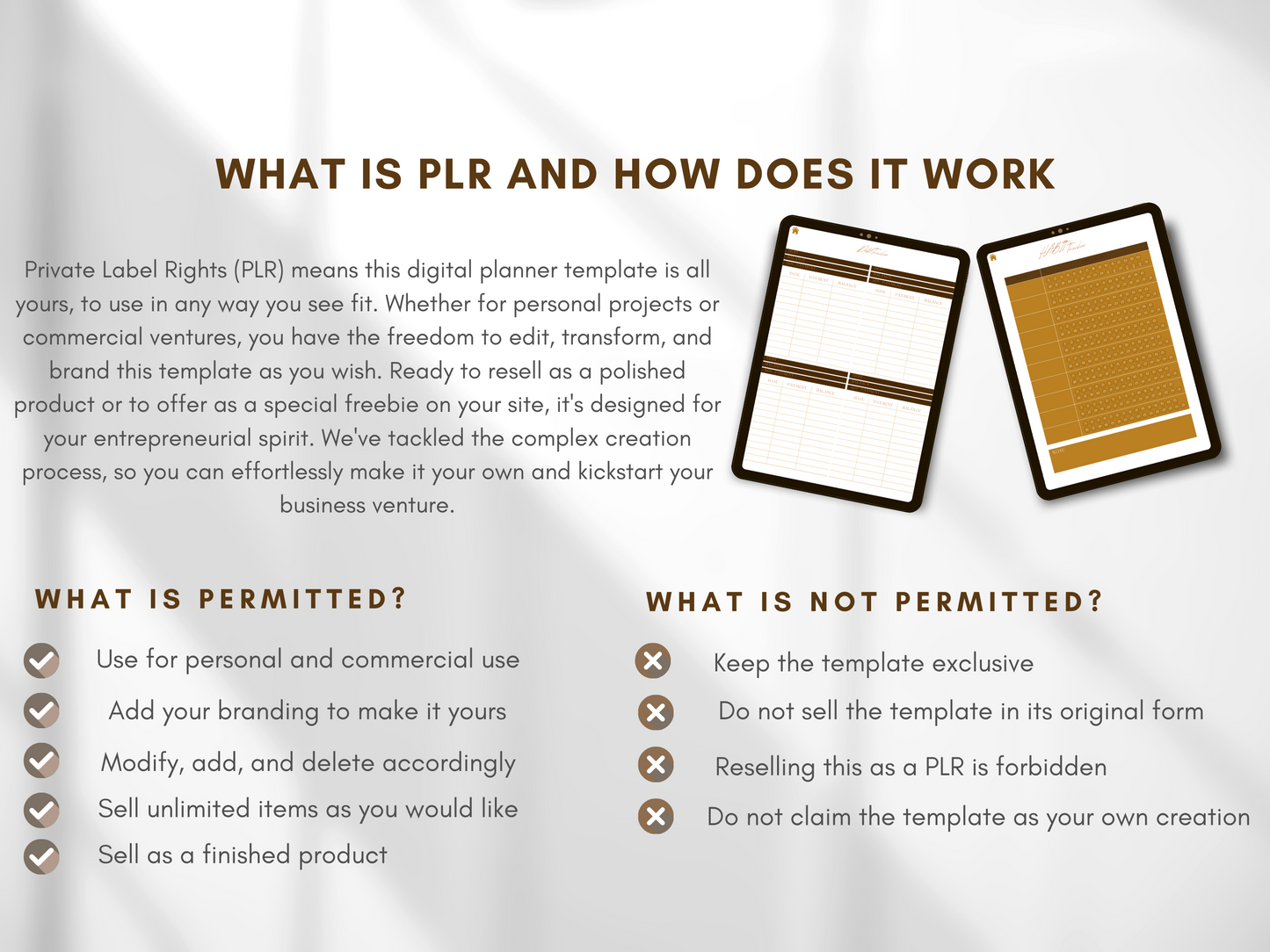 Sun PLR Digital Planner Template